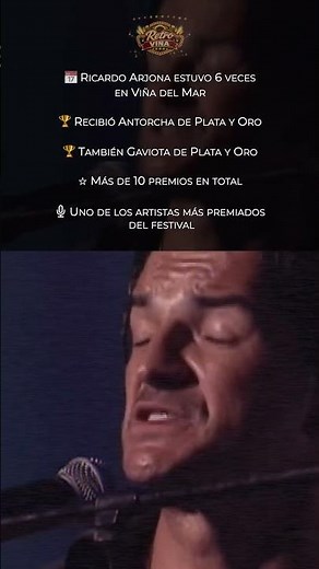 Ricardo Arjona en Viña del Mar | Canción Viña Del Mar | Retro Viña