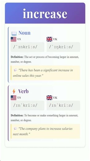 Increase: 🤔 IN-crease or in-CREASE? #shorts #learnenglish