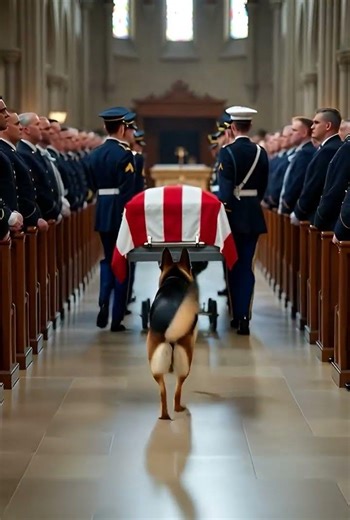 Loyal Dog Runs to Fallen Soldier’s Casket – Heartbreaking Final Goodbye