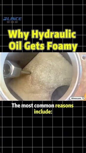 Why Hydraulic Oil Gets Foamy | Hydraulic System Warning Sign #blince