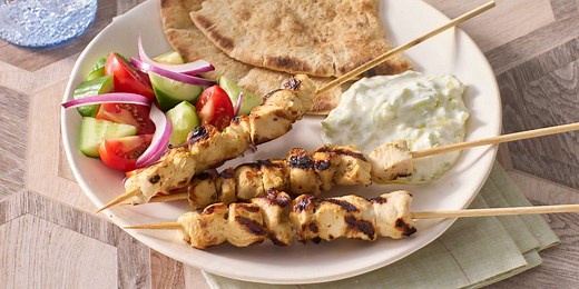 Chicken Souvlaki with Tzatziki Sauce