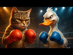 Try Not To Laugh😂Hilarious Cat vs Duck Fights Compilation 🐱🦆
