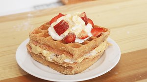 Strawberry Cheesecake Waffles