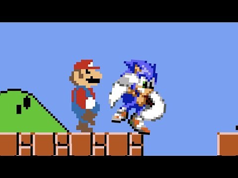 Super Mario vs Sonic The Hedgehog! 8-Bit Pixel Animation