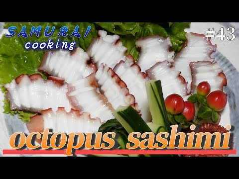 Octopus sashimi making!