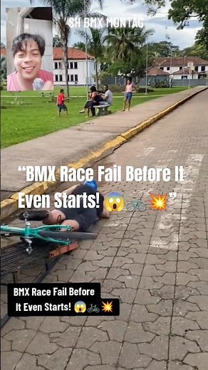 “BMX Race Fail Before It Even Starts! 😱🚲💥” #bmx #bike #fail #reaction