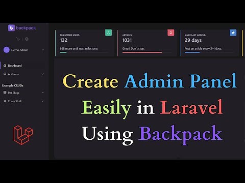 How to Create Admin Panel Easily in Laravel Using Backpack for Laravel