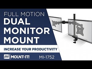 Dual Monitor Mount Stand 2 LED LCD Screens up to 27inch (MI-1752)