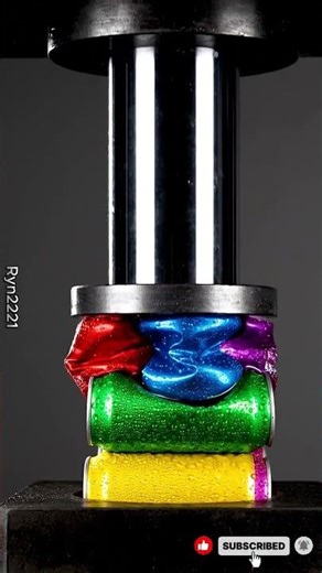 Hydraulic Press vs Soda Can! Super Satisfying Crushing ASMR 😱🥤 #shorts