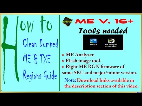 Clean Intel ME Region Guide: Versions 16+ ?!! Using both LBE++ and MFITool || Up to you 👊 to compare