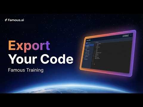 How to Export Your Code from Famous.ai