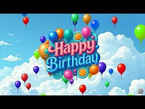 Vibrant Happy Birthday Animation with Floating Colorful Balloons | Festive Motion Graphic Video