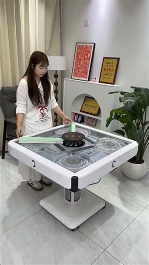This is an automatic mahjong table. foldable table philosophy opereting system work