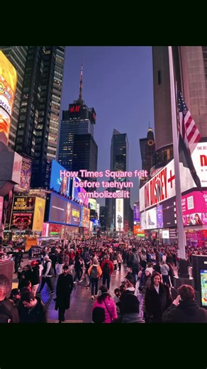 Exploring Times Square's Energy Through Taehyun's Symbolism
