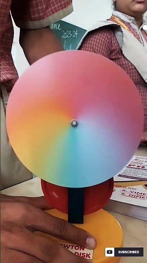 Newton disc experiment. seven colour mixing