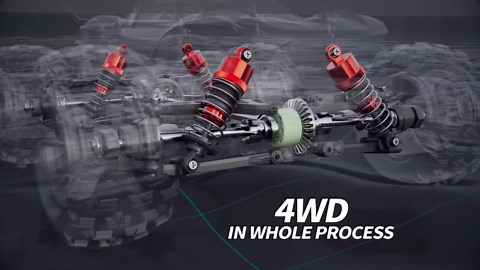 HYPER GO H16BM 1/16 RTR Brushless High Speed Electric 4X4 Off-Road Fast RC Car, Max 42mph, RC Truck, Remote Control, 2 Lipo Batteries for Adult, Compatible with 3S Lipo