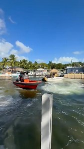 Dockside view of today's recovery. Customer accidentally hit the throttle, flew off the boat (luckily unharmed). There was enough bow rise to get the rubrail just over the lip of the dock for it to fly up and over. That yammi had some good hole shot and power to get it up the wall in such a short distance. Links to the news videos showing the crazy accident: https://www.local10.com/news/local/2024/11/04/watch-boat-goes-airborne-before-slamming-into-key-largo-dock-fwc-investigating/ https://youtu