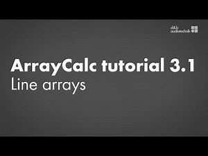 ArrayCalc tutorial 3.1 Sources view: Line arrays