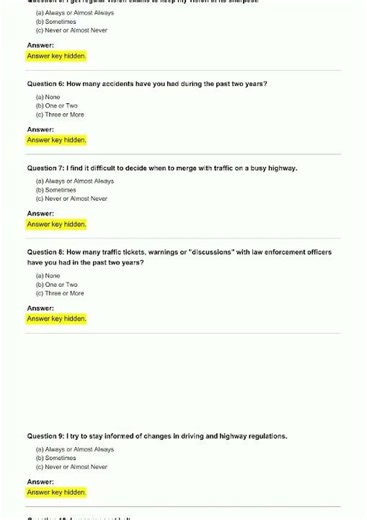DC DMV Online Driving Self assessment Exam Questio video