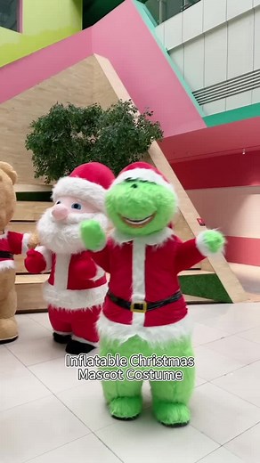 Giant Inflatable Christmas Costume: Santa, Elk & Snowman