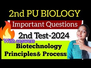 Biotechnology Principles and Process 💥IMPORTANT Questions💥|| 2PU Biology| ‪@biostudymadeeasy‬​