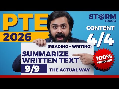 PTE Reading Full Strategy 2026 | Summarize Written Text + Real Tips & Tricks (No Predictions)