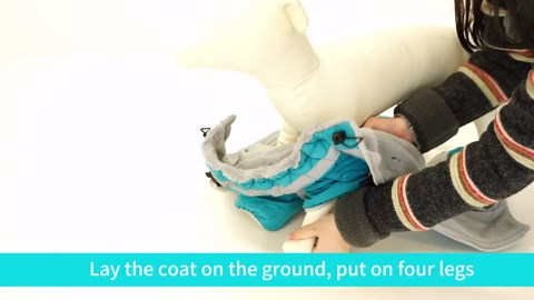 AOFITEE Dog Coat Warm Dog Puffer Jacket for Winter, Windproof Dogs Coat with Harness Built in, Reflective Turtleneck Dogs Winter Jacket Snowsuit, Full Body Fleece Coats for Small Medium Large Pet