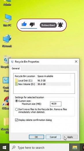 How to Increase Recycle Bin Storage Limit in Windows 10