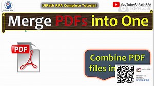 23.UiPath Join Pdf Files控件，将三张PDF合并一张
