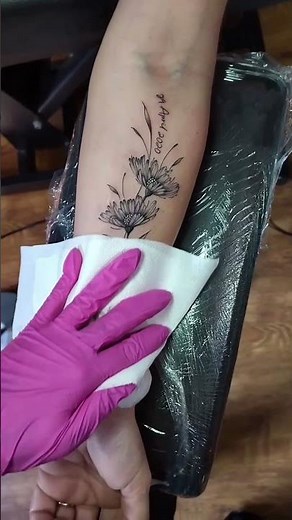 Fine Line Birth Flower & Name Tattoo 🌸 Daisy Design | Durban Tattoo Artist