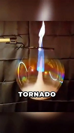 Burbuja con tornado de llamas adentro #shorts