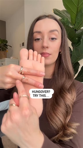 THE RE:BALANCED by Jess on Instagram: "🥂 Feeling hungover? Time to massage your liver reflex… You’ll find your liver reflex ONLY on your right foot, in the section I show you at the beginning of the reel. 🕰️ Massage this relatively firmly for 5 minutes. How does this part of your foot feel when you massage it? 👉 Send this to a friend who might need it #reflexology #footreflexology #therebalanced"