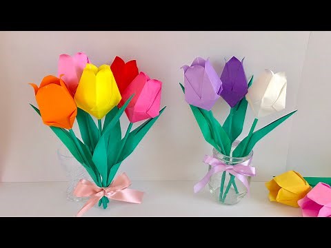 【折り紙】チューリップ Origami Tulip