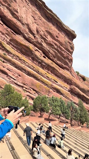 red rocks park and amphitheatre in colorado 🤩 so mesmerizing #colorado #redrock #amphitheatre