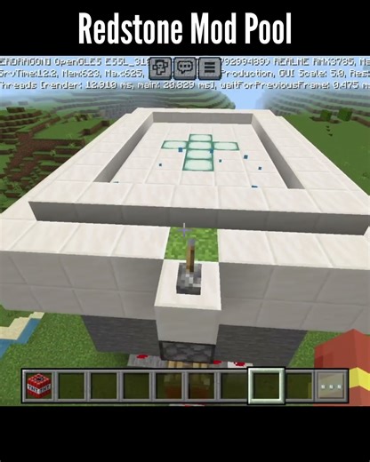 Swimming Pool Redstone Mod 😳 #minecraft #youtubeshorts