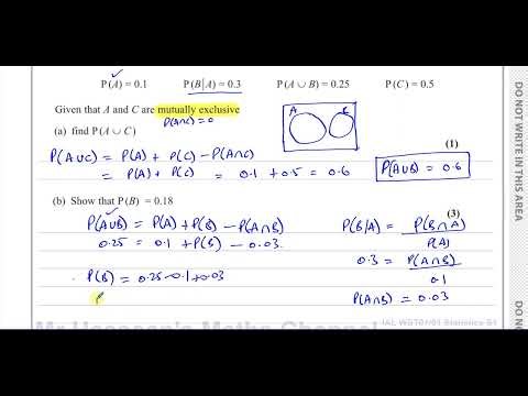 WST01/01, (Edexcel) IAL S1 June 2023, Q6, Probability, Mutually Exclusive, Independent, Conditional