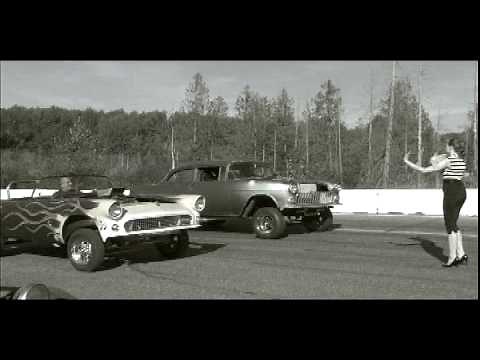 Rat Rod Rockers! Drag Race Clip (Ford vs Chevy)