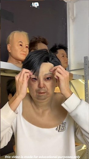 Realistic Silicone Mask Prank Shocks People #shortvideo