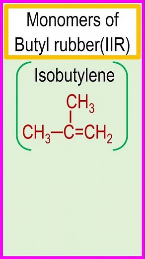Monomers of butyl rubber (IIR). #chemistry