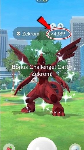Catch Cp Boosted Shiny Zekrom from Raid #shorts #raid #battle #shiny #zekrom #legendary #catch