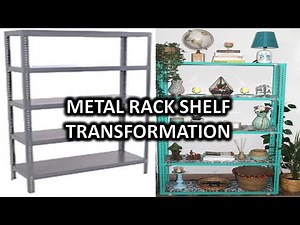 DIY METAL RACK SHELF TRANSFORMATION #simplebudgetdecor