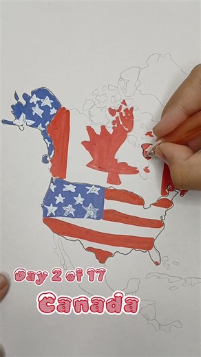 Day 2 - Canada map drawing | Carte du Canada