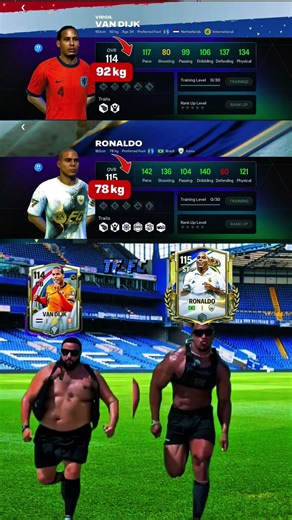 Van dijk 92 kg 😂 #fcmobile #fc24 #shorts #viral #fifamobile #eafc #fyp #football