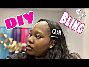DIY Bling Bobby Pin (Rhinestone Words)