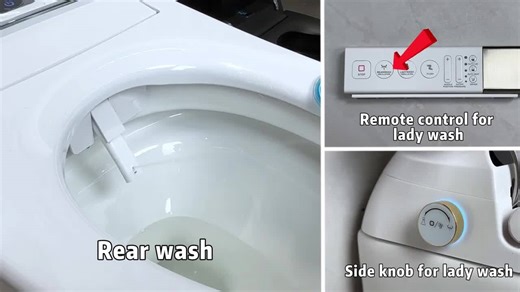 Boyel Living 12 inch 1-piece Intelligent Toilet 1.28 GPF Single Flush Elongated Smart Toilet in White Seat Included BL-WHITE1005T