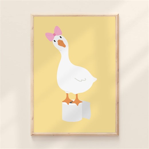 Duck on Toilet Paper Roll Print Funny Bathroom Wall Art Kids Washroom Decor Printable Restroom Poster - Etsy Australia