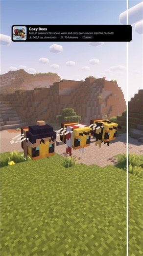 Best Minecraft Bee Resource Pack: Cozy Bees #minecraft #shorts #mc