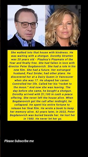 The Tragic Story of Dorothy Stratten #shortsfeed