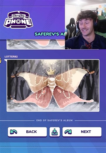 INSANE EMPEROR MOTH DRAWING in Gartic phone #art #shorts #fyp #gaming #drawing #twitch