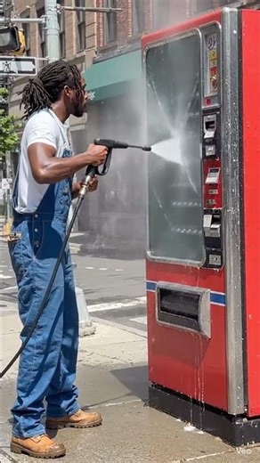 Powerwashing Vending Machine Gone Wrong. Doing My Job I Broke it
